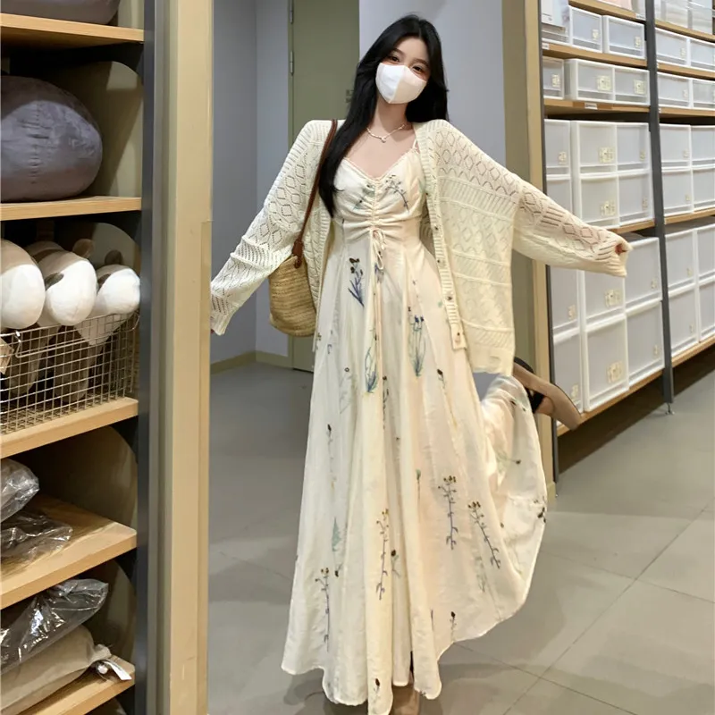 GULIANFEI Skirt Set Women's Apricot-6