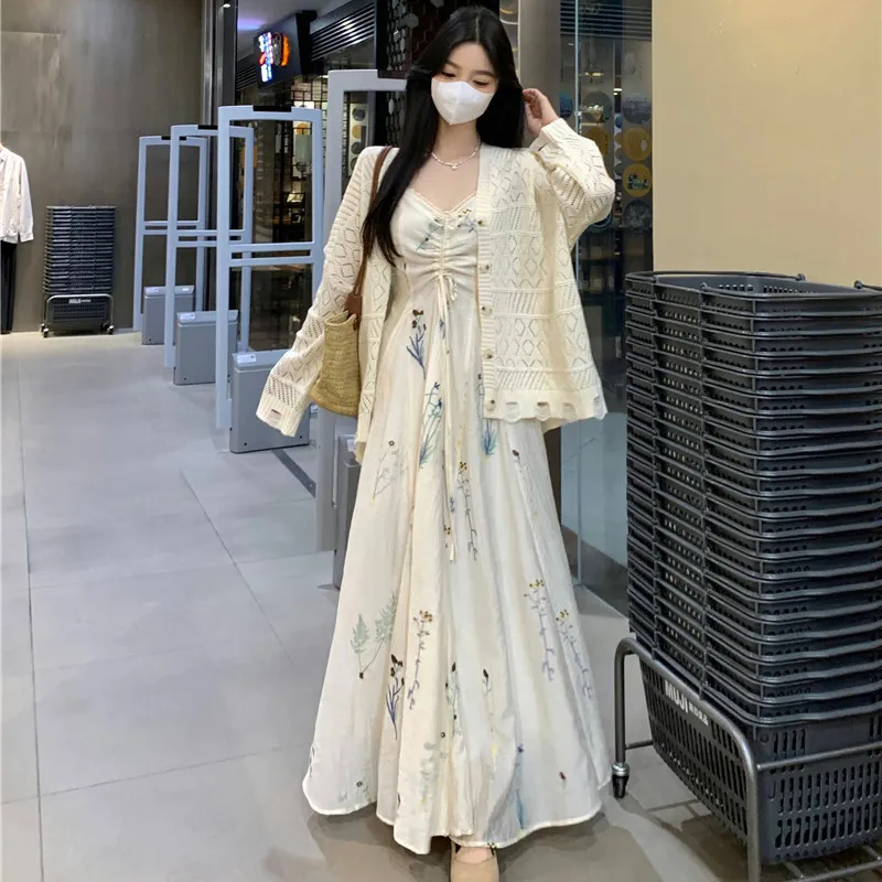 GULIANFEI Skirt Set Women's Apricot-2