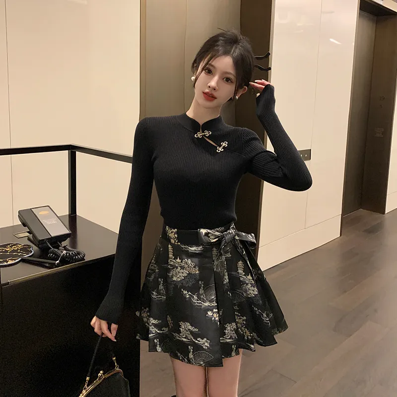 GULIANFEI Skirt Set Women's Image Color-3