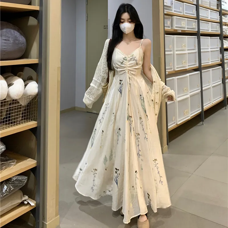 GULIANFEI Skirt Set Women's Apricot-4