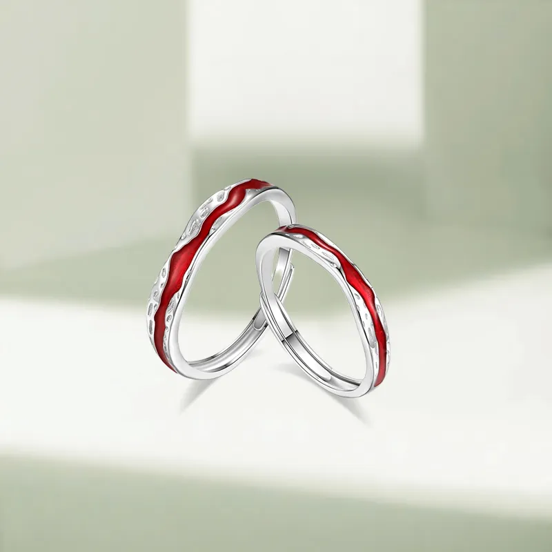 KIVA Sterling Silver S999 Silver Rings Unisex-4