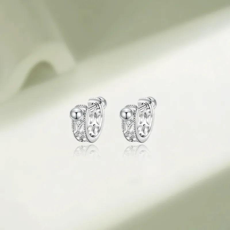 KIVA 999 Fine Silver Stud Earrings Women's-4