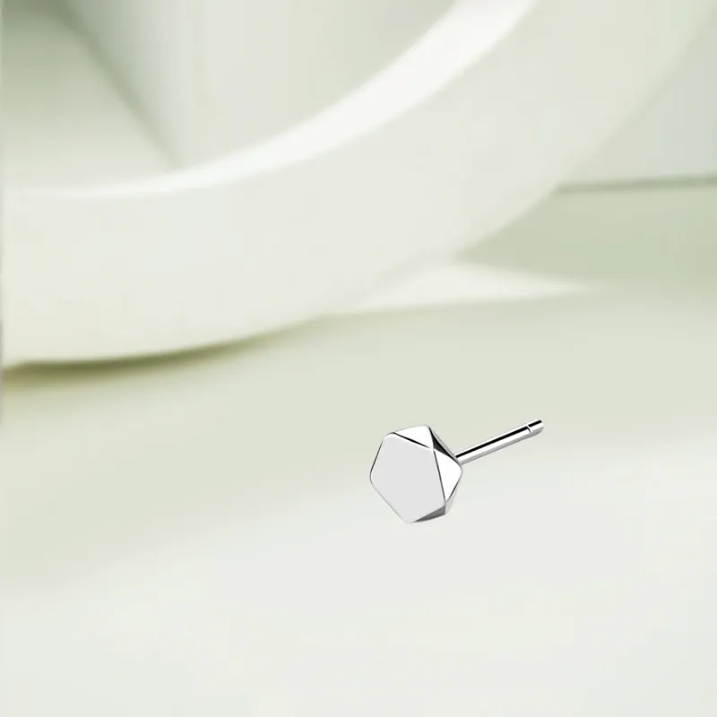 KIVA Sterling Silver Stud Earrings Unisex-2