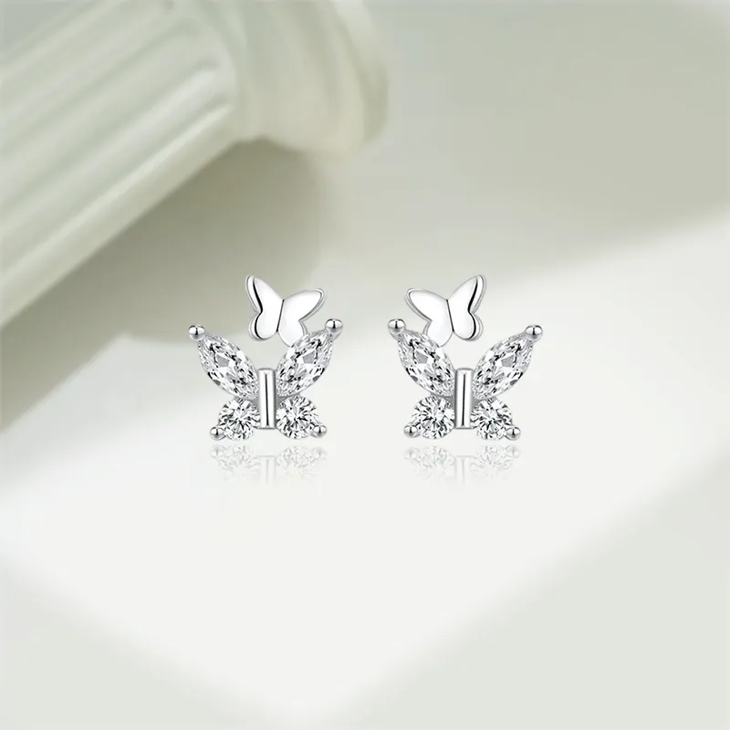 KIVA Sterling Silver Stud Earrings Women's-1