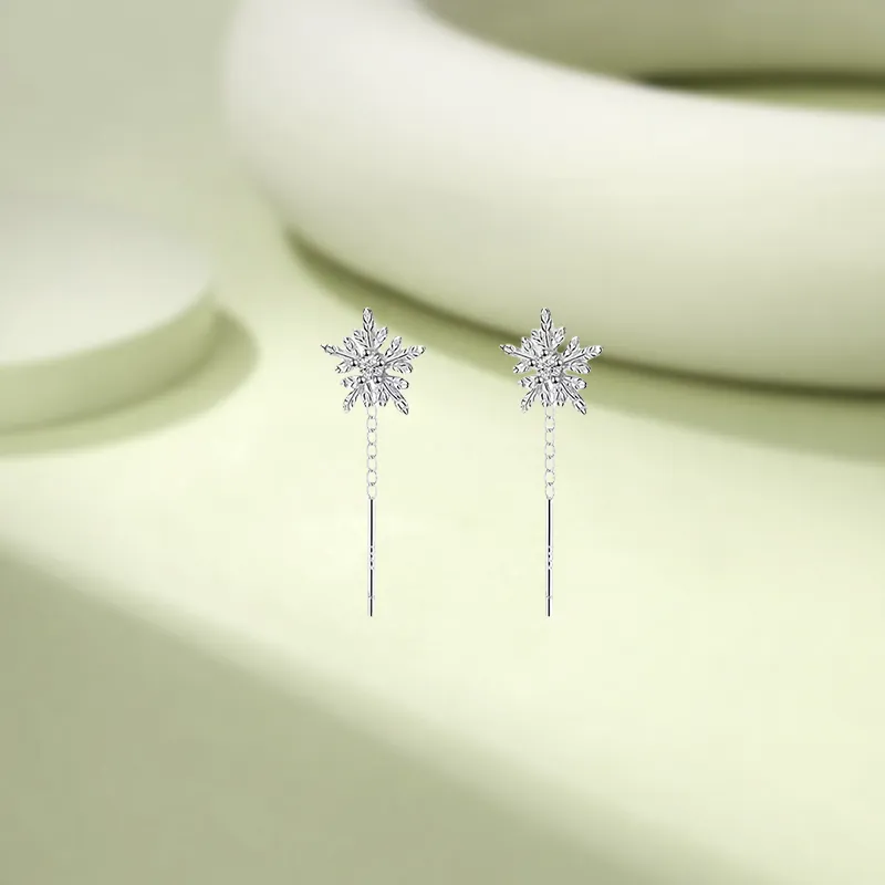 KIVA Sterling Silver Drop Earrings Unisex-1