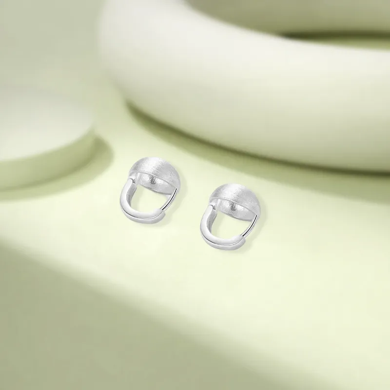 KIVA 999 Fine Silver Stud Earrings Unisex-6