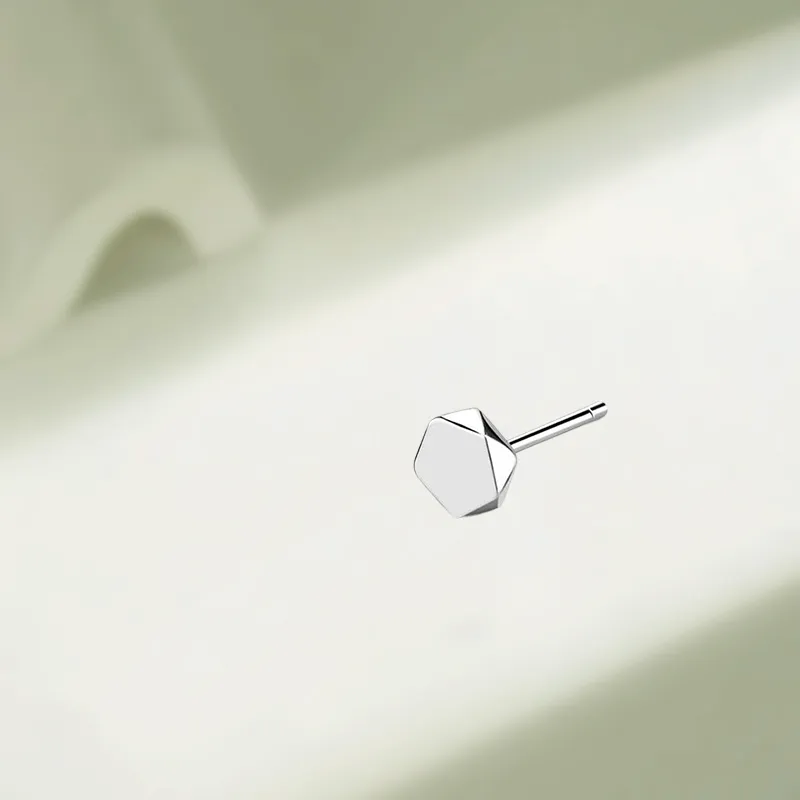 KIVA Sterling Silver Stud Earrings Unisex-5