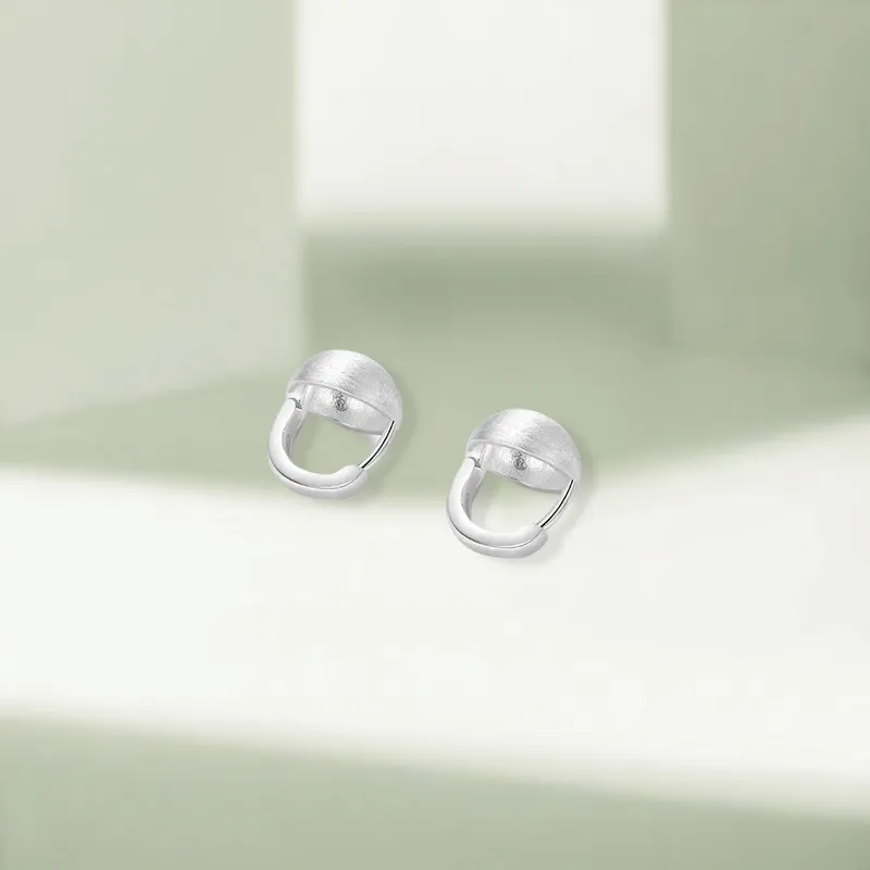 KIVA 999 Fine Silver Stud Earrings Unisex-5