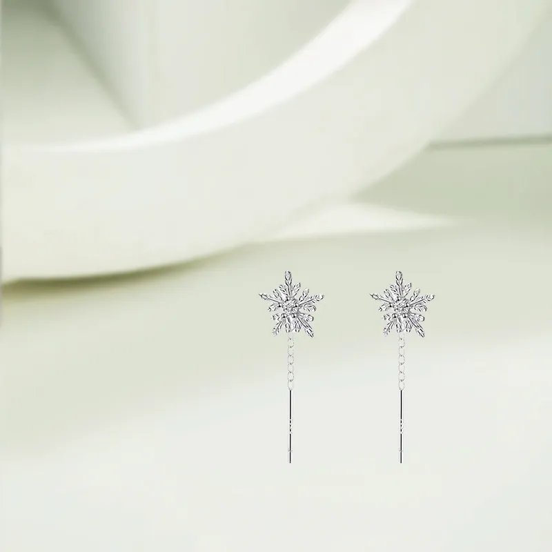 KIVA Sterling Silver Drop Earrings Unisex-3
