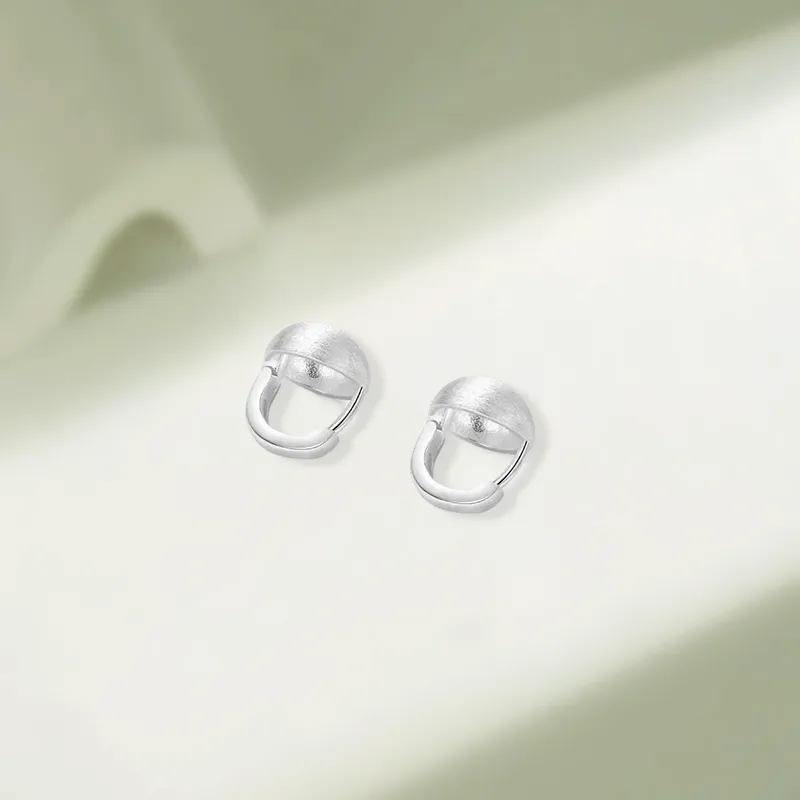 KIVA 999 Fine Silver Stud Earrings Unisex-4