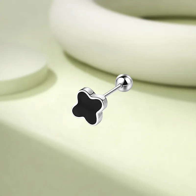 KIVA Sterling Silver Stud Earrings Unisex-2