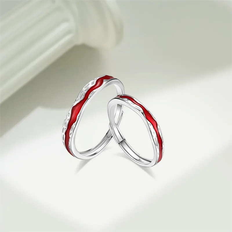 KIVA Sterling Silver S999 Silver Rings Unisex-1