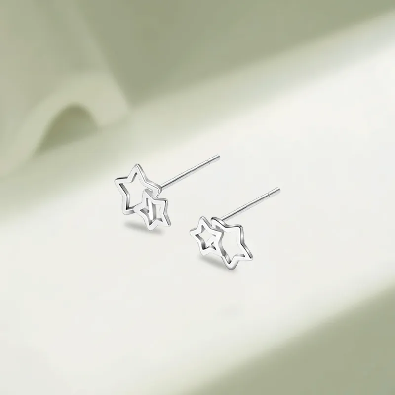 KIVA 999 Fine Silver Stud Earrings Unisex-4