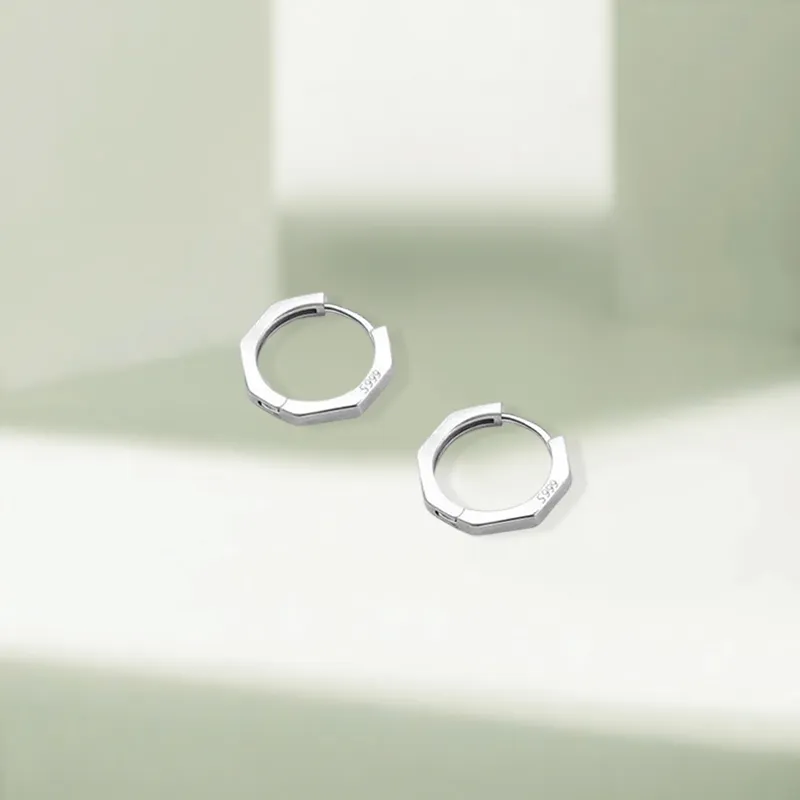 KIVA 999 Fine Silver Stud Earrings Women's-5