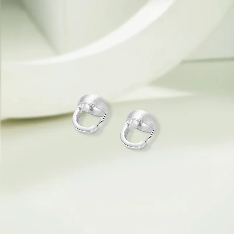 KIVA 999 Fine Silver Stud Earrings Unisex-3
