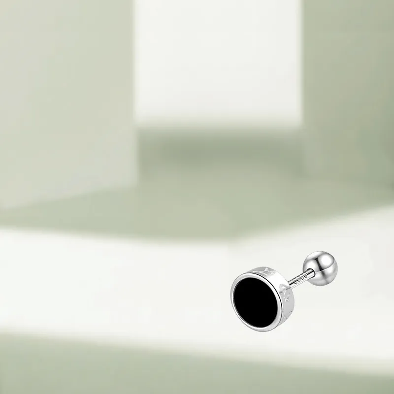 KIVA Sterling Silver Stud Earrings Unisex-4