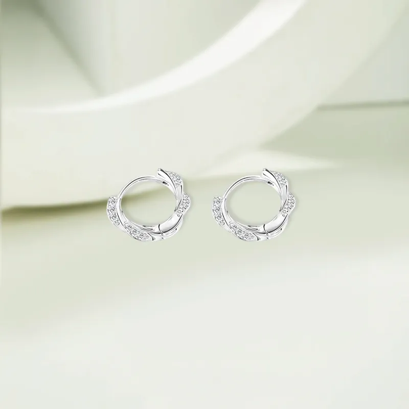 KIVA Sterling Silver Stud Earrings Unisex-3