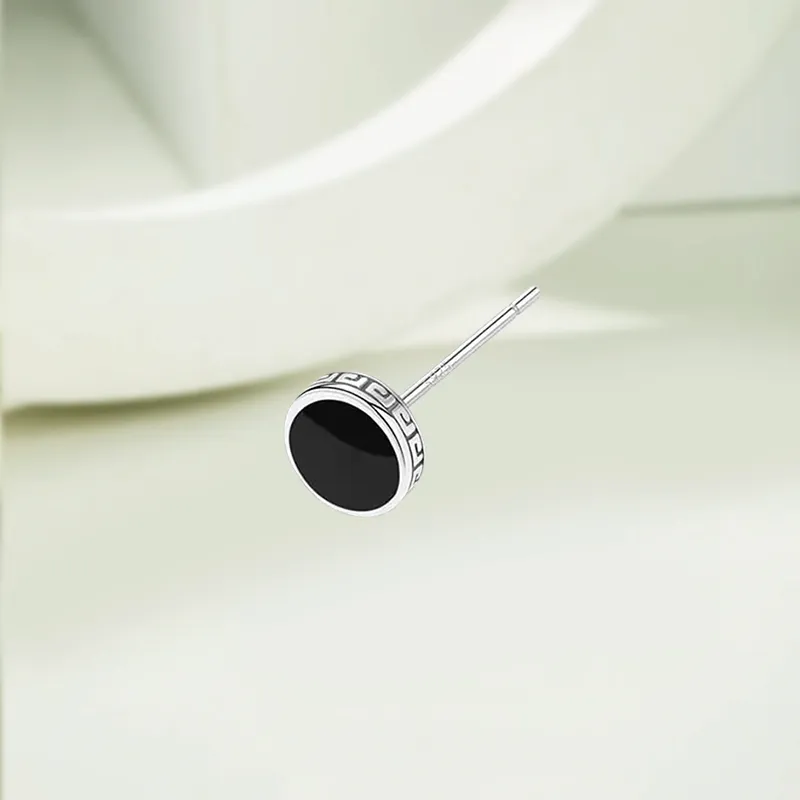 KIVA 999 Fine Silver Stud Earrings Unisex-1