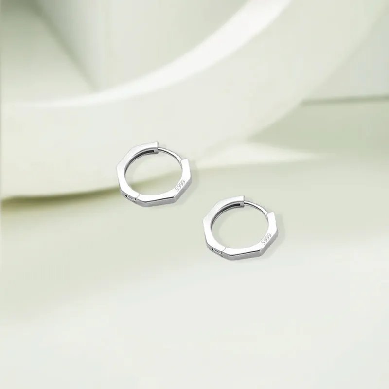 KIVA 999 Fine Silver Stud Earrings Women's-3