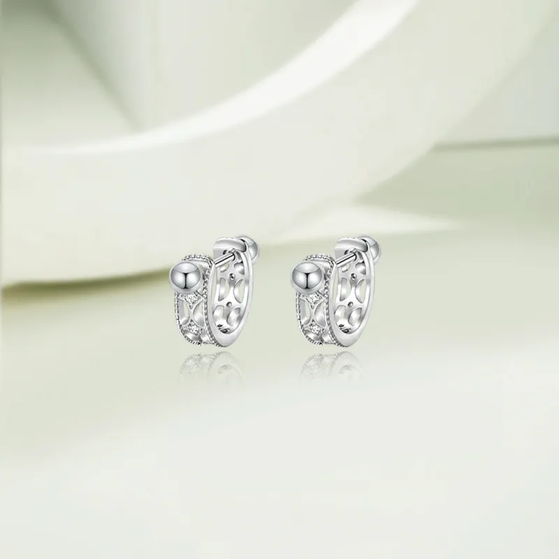KIVA 999 Fine Silver Stud Earrings Women's-3