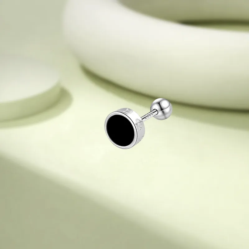 KIVA Sterling Silver Stud Earrings Unisex-1