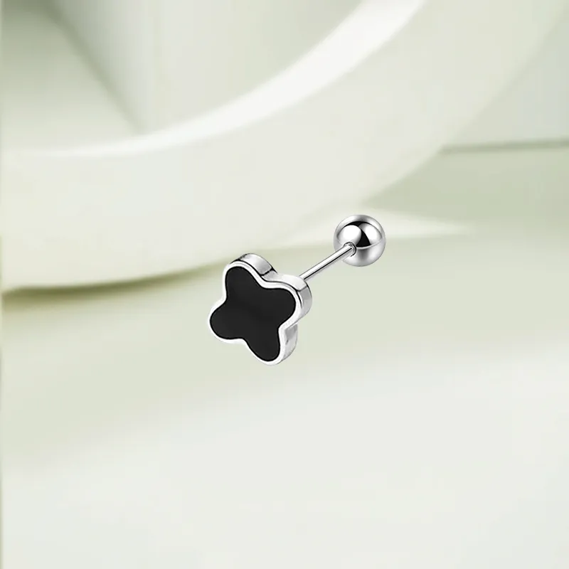 KIVA Sterling Silver Stud Earrings Unisex-1