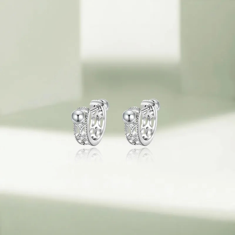 KIVA 999 Fine Silver Stud Earrings Women's-5