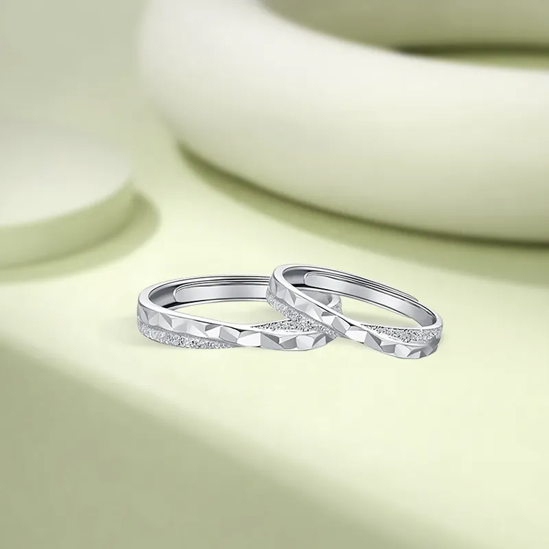 KIVA Sterling Silver S999 Silver Rings Unisex-5