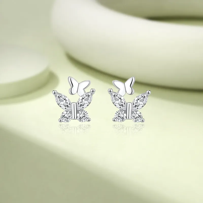KIVA Sterling Silver Stud Earrings Women's-5