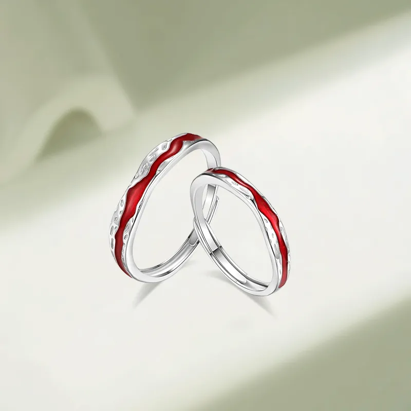 KIVA Sterling Silver S999 Silver Rings Unisex-3