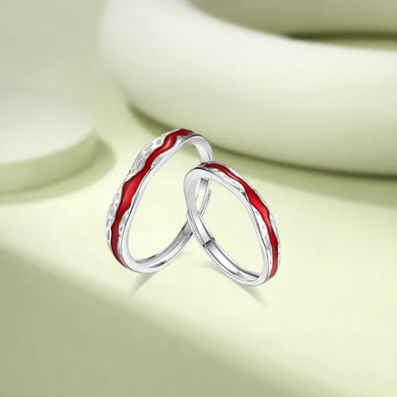 KIVA Sterling Silver S999 Silver Rings Unisex-5