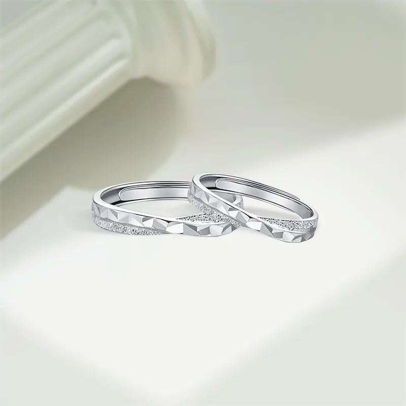 KIVA Sterling Silver S999 Silver Rings Unisex-1