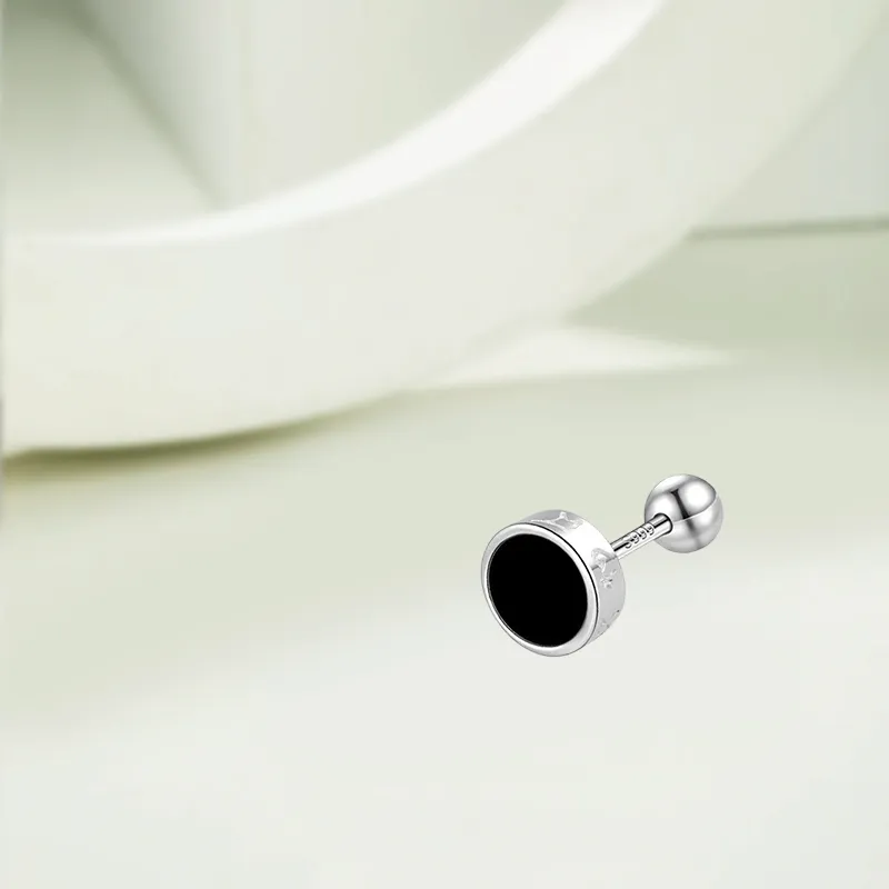 KIVA Sterling Silver Stud Earrings Unisex-2