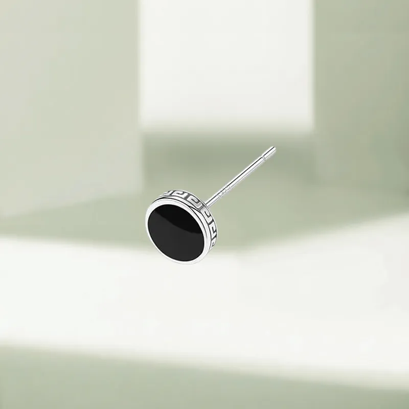 KIVA 999 Fine Silver Stud Earrings Unisex-4