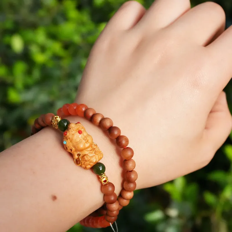 MEIJIHAO South Red Agate Bracelets Unisex-2
