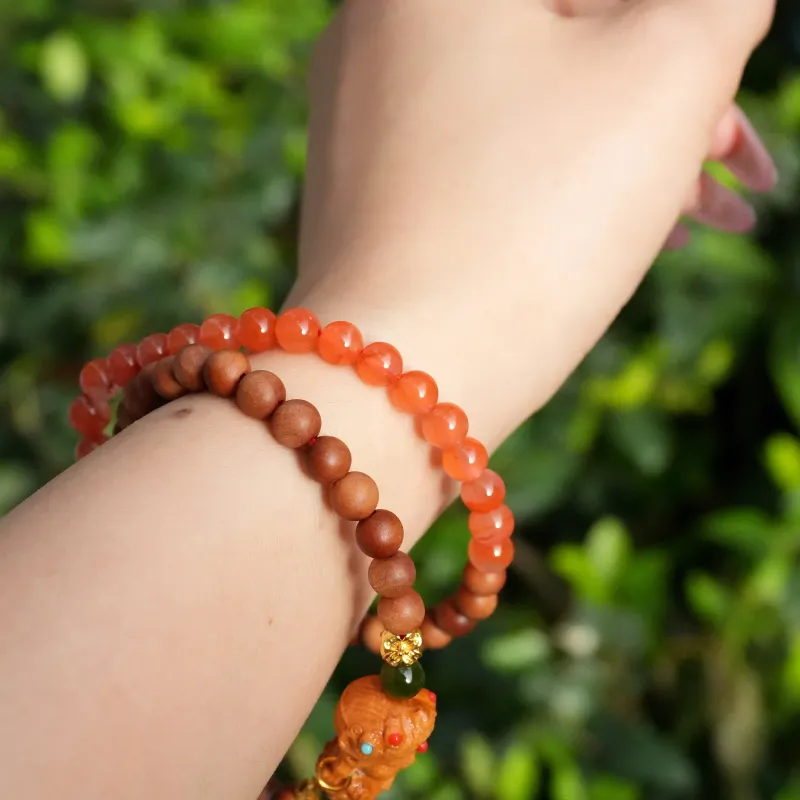 MEIJIHAO South Red Agate Bracelets Unisex-1
