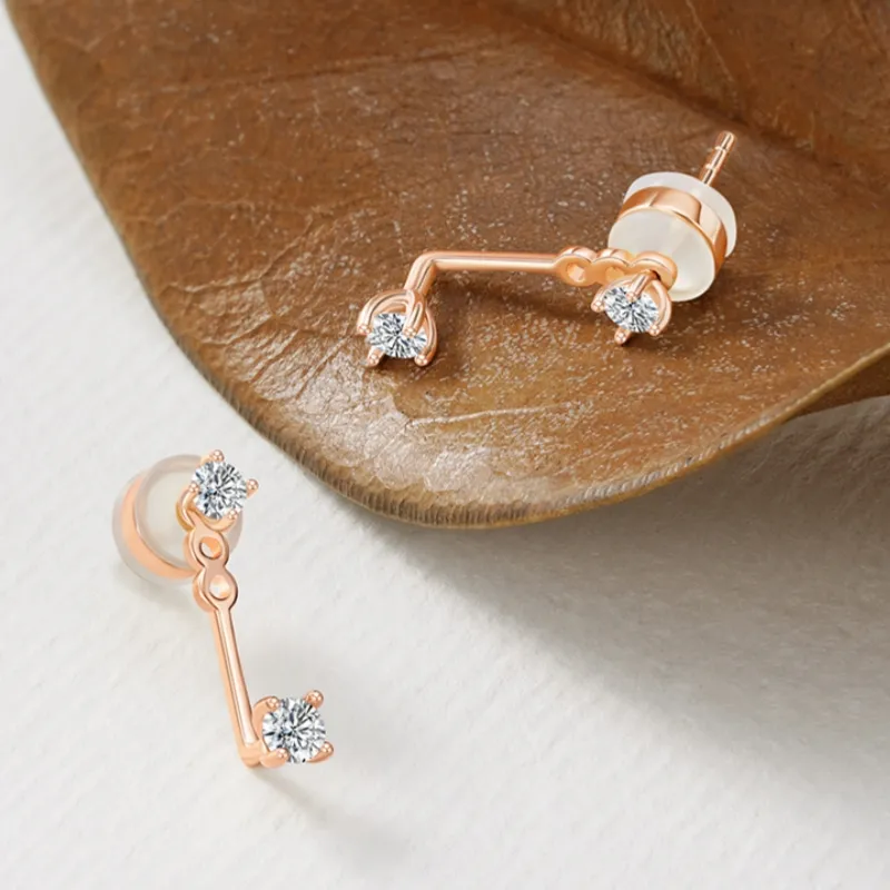 I Do S925 Silver Hoop Earrings Niche Design Luxury Women's-1