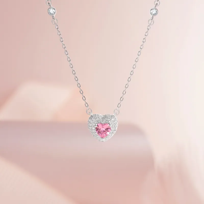 I Do S925 Silver Necklace, Sparkling Sweet Style, Niche, Advanced Instagram Style, Romantic, Commute Versatile Women's-3