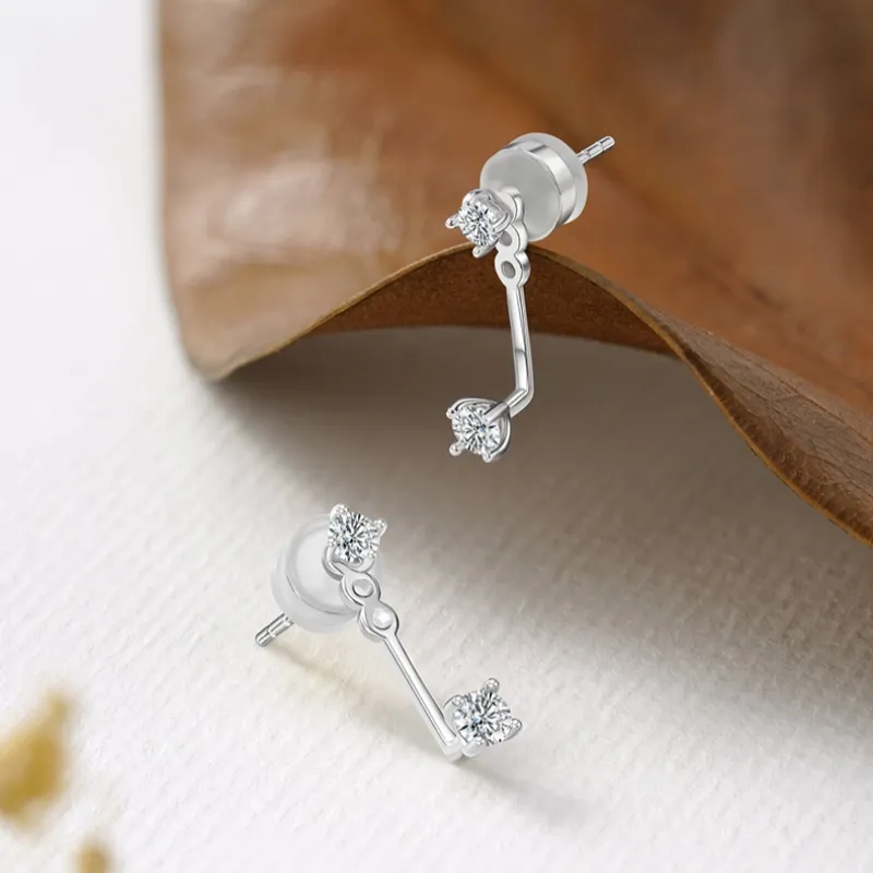 I Do S925 Silver Hoop Earrings Niche Design Luxury Women's-5
