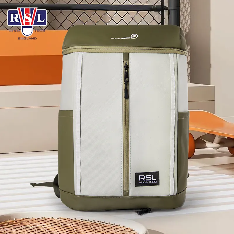 RSL Badminton Racket Bags 3 Pcs Sporty Style Backpack Army Green Unisex-1