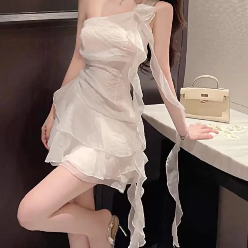 ABBY GODDESS Sleeveless Dress Women's White-4