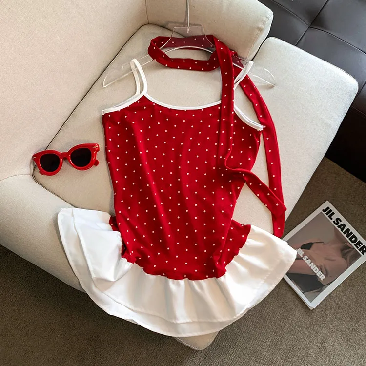 ABBY GODDESS Slip Dress Women's Red-2