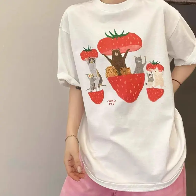 ABBY GODDESS Drop Shoulder Sleeve T Shirt Women's-2
