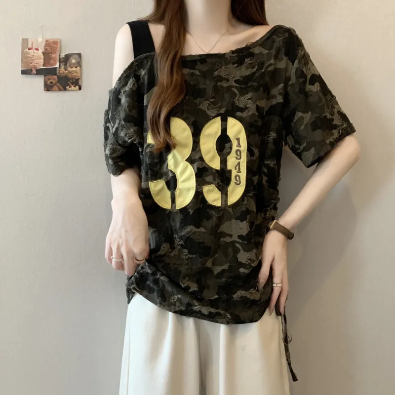 ABBY GODDESS T Shirts Women's Army Green-2