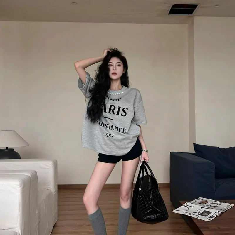 ABBY GODDESS T Shirt Women's Gray-2