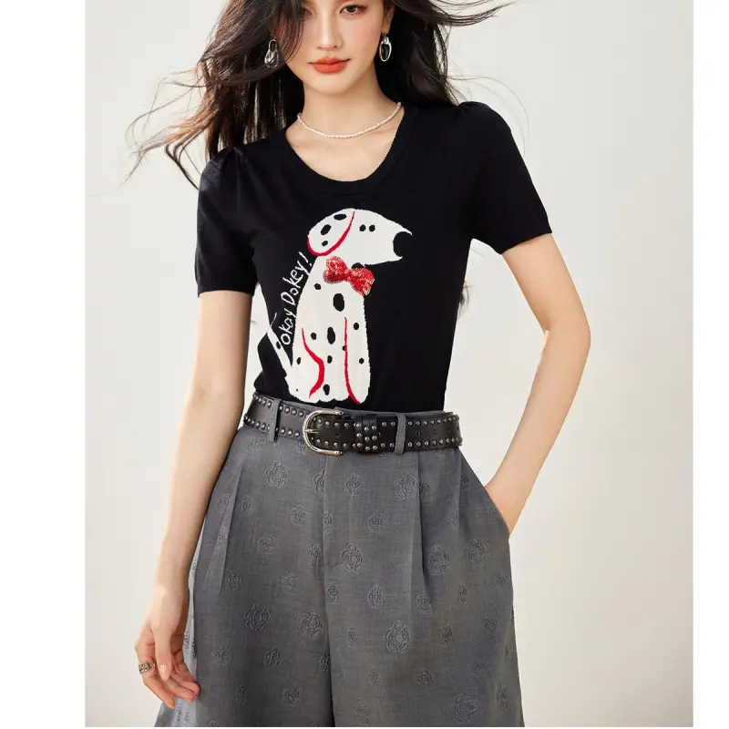ABBY GODDESS T Shirts Women's Black-2
