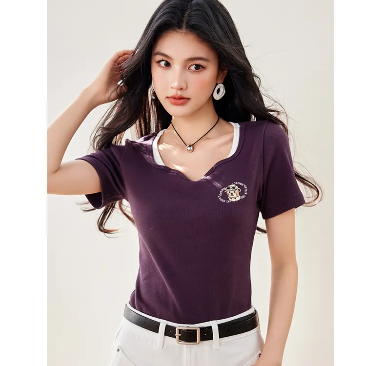 ABBY GODDESS T Shirt Women's Purple-4