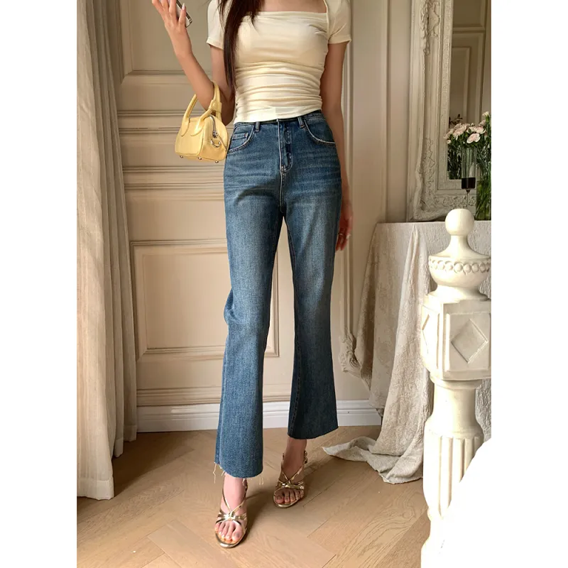 ABBY GODDESS Spring And Summer Jeans Women's Blue-3