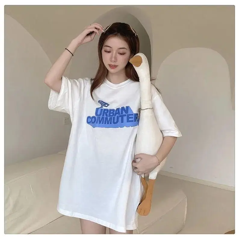 ABBY GODDESS Drop Shoulder Sleeve T Shirt Women's White-3