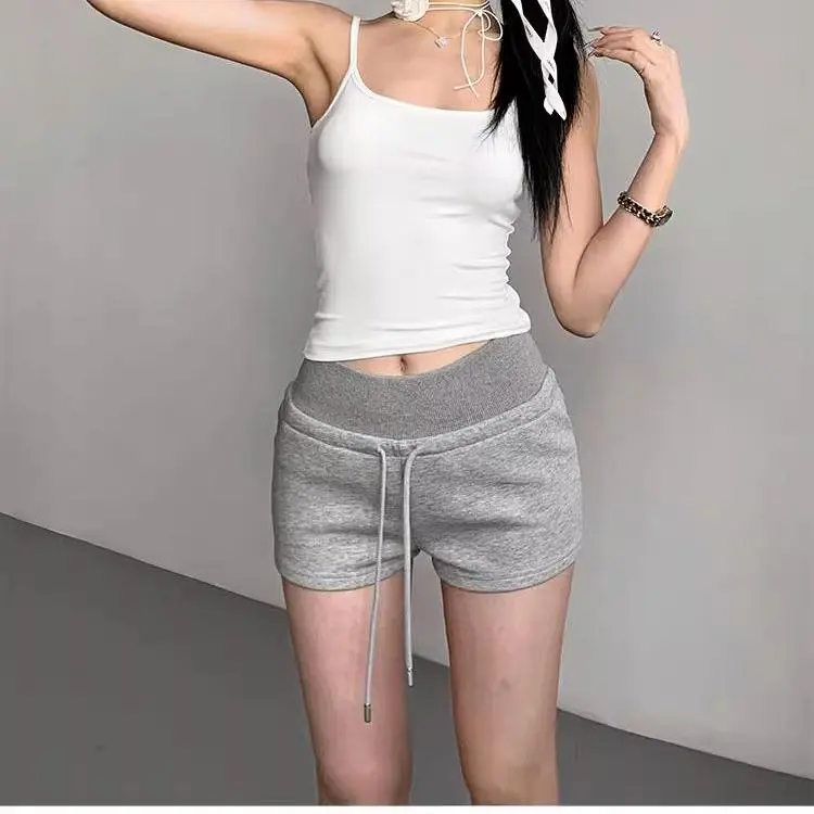 ABBY GODDESS Casual Shorts Women's Gray-5